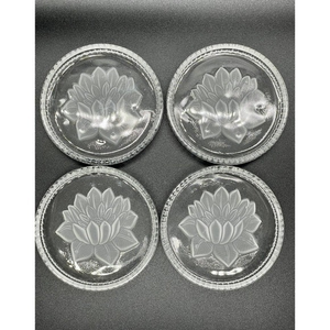 Genuine Lead Crystal Coasters Made in Western Germany‎ Set of 4